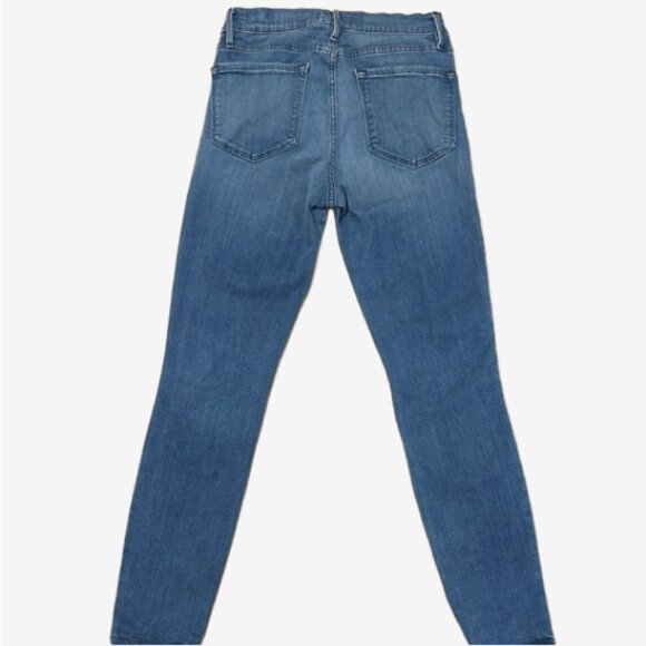 FRAME Le High Skinny Jeans Blue Lagoon Wash Size 26 Designer Denim - Picture 4 of 11